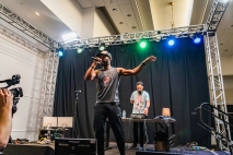 Creative Mind Frame / 1up live at MAGFest 2020 (MAGFest 18) on January 4, 2019 at the Gaylord National Convention Center. Short for "Music And Gaming Festival," MAGFest is a four day-long event dedicated to the appreciation of video game music, gaming of all types, and the gaming community. The event runs 24 hours a day, and offers consoles, arcades, tabletop, LAN, live video game cover bands, chiptunes, vendors, guest speakers, and much more. PHOTO BY: BRADLEY PEARCE